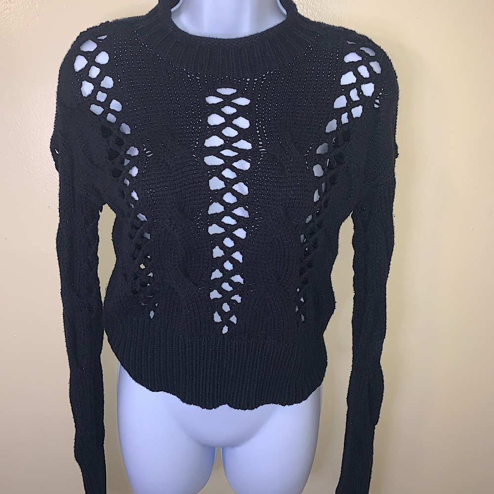 Black knit sweater